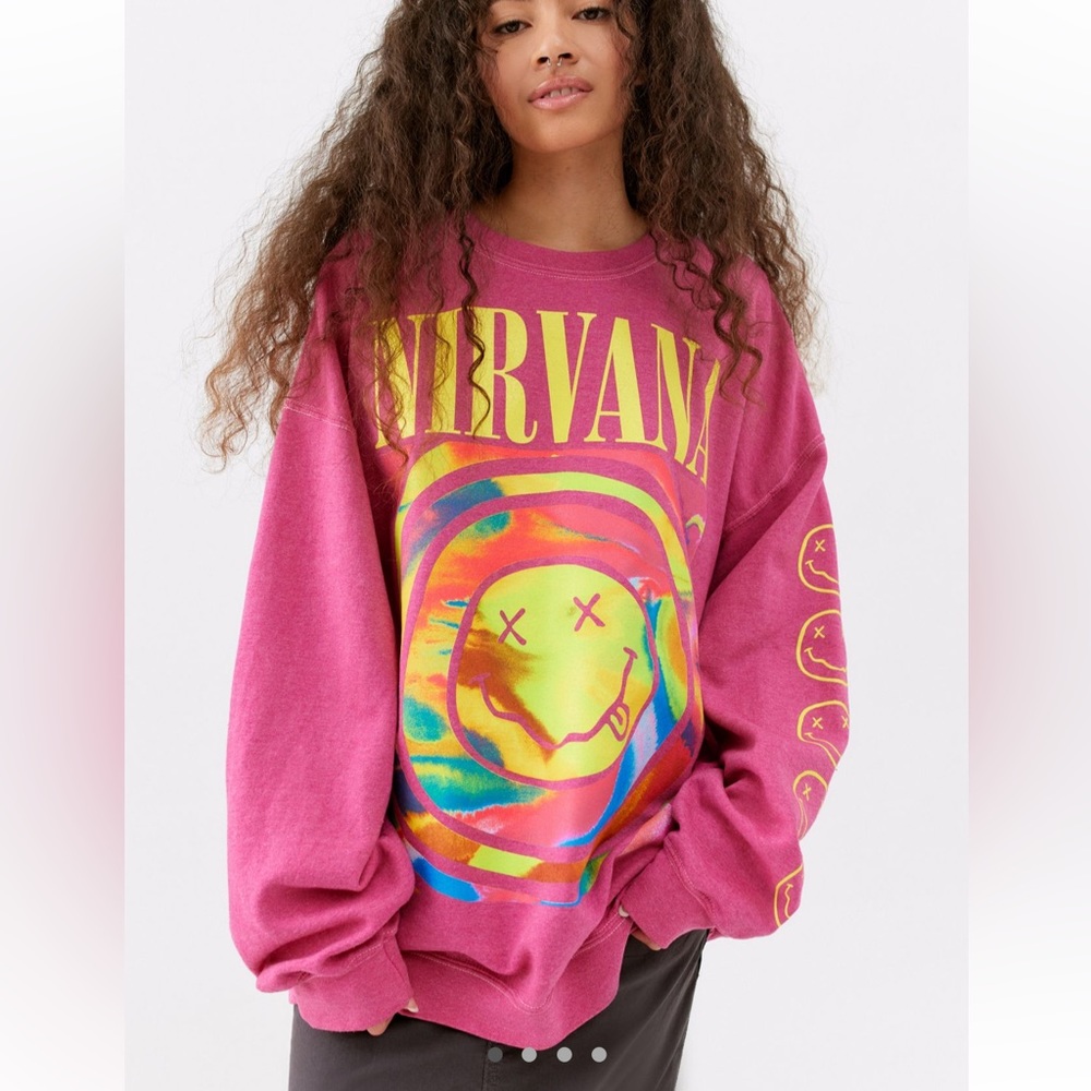 Urban Outfitters Nirvana Pink crewneck